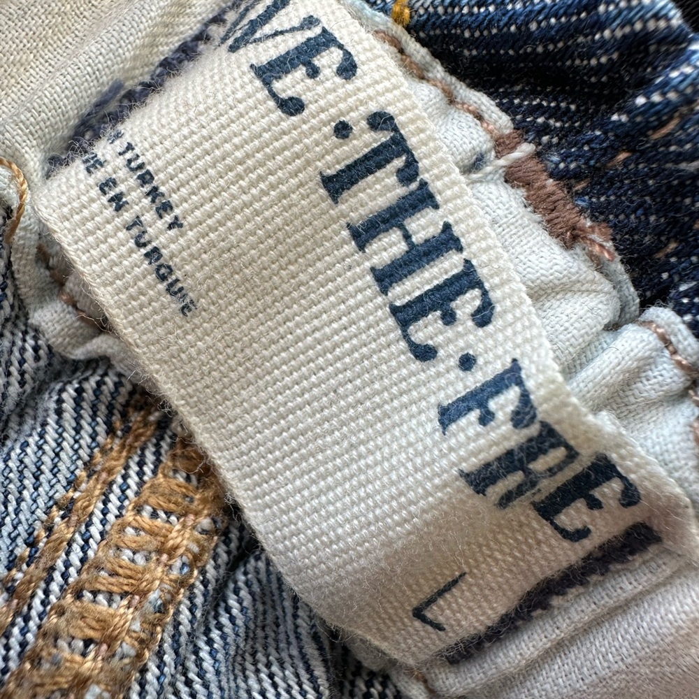 Free People Hazel Pull On Drop‎ Waist Jeans Cargo Pockets Smocked Waist size L - Picture 7 of 7